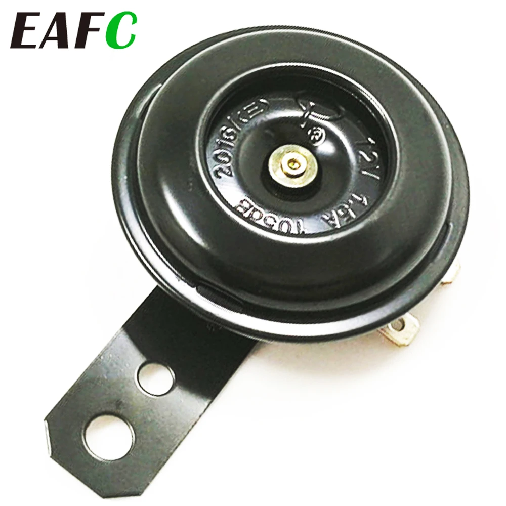 

EAFC Universal Motorcycle Electric Horn kit 12V 1.5A 105db Waterproof Round Loud Horn Speakers for Scooter Moped Dirt Bike ATV