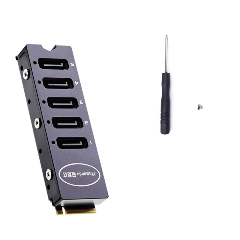 

652F M.2 Nvme PCIe to SSD Riser-Card SATA3.0 To M.2 Hard Disk Adapter Board 6G