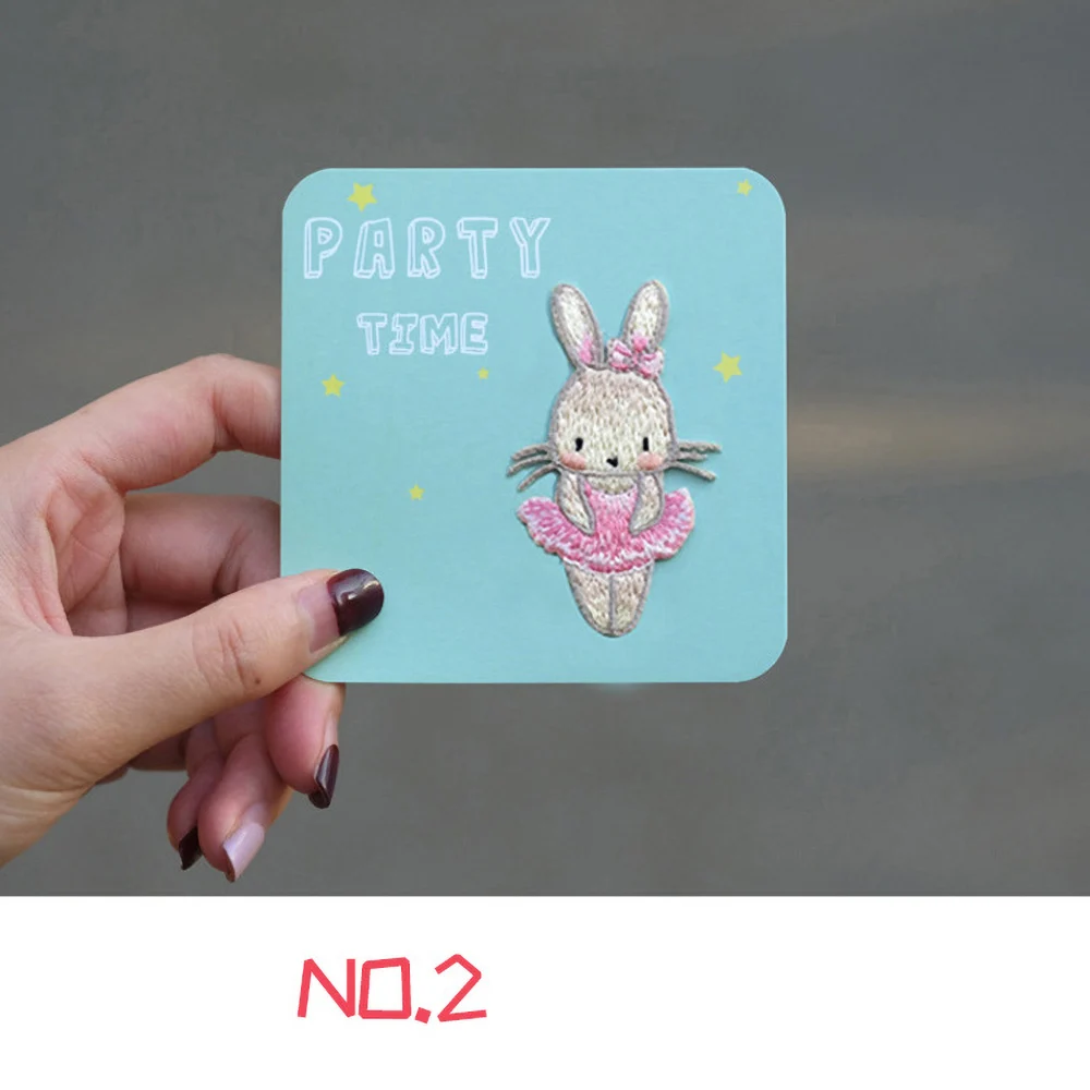 1 Piece 3.3-5.7 cm Embroidery Animal Iron on Sticker on Patch Clothing Sticker DIY Repair Decoration Small Size