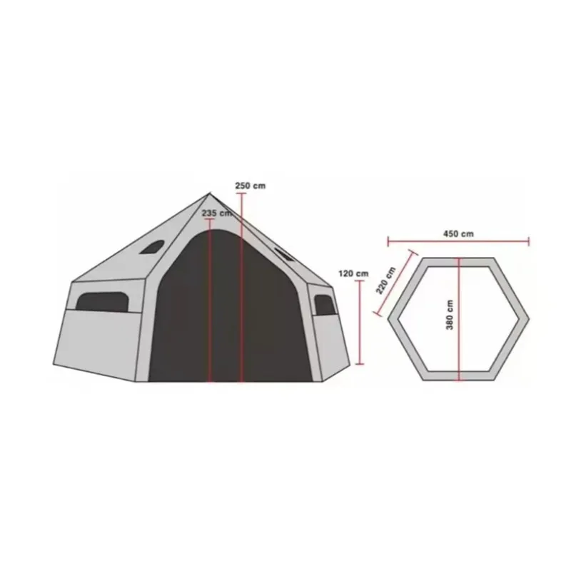 Custom Logo Mongolian Style Air Tent UV Resistant Strong Windproof for Camping