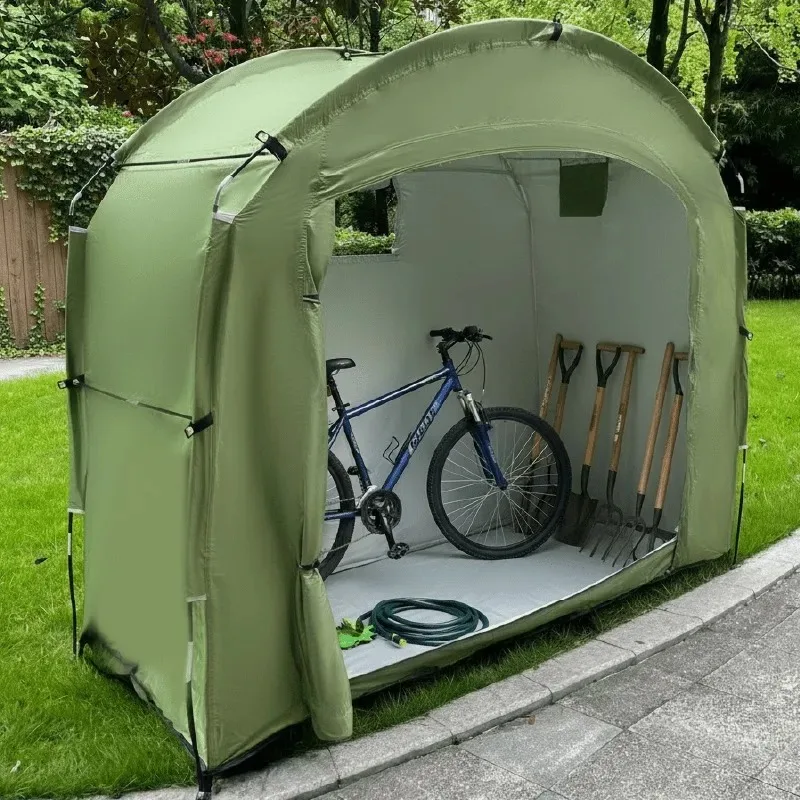 Outdoor Bike Cover Storage Shed and Tent Foldable Heavy-Duty Oxford Fabric with Aluminum Alloy Frame for Gardens Camping Outdoor