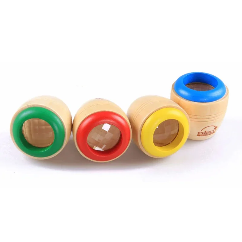 Hot Sale ABS Wood Bee-eye Interesting Effect Magic Kaleidoscope Explore Baby Kids Children Learning Educational Puzzle Toy