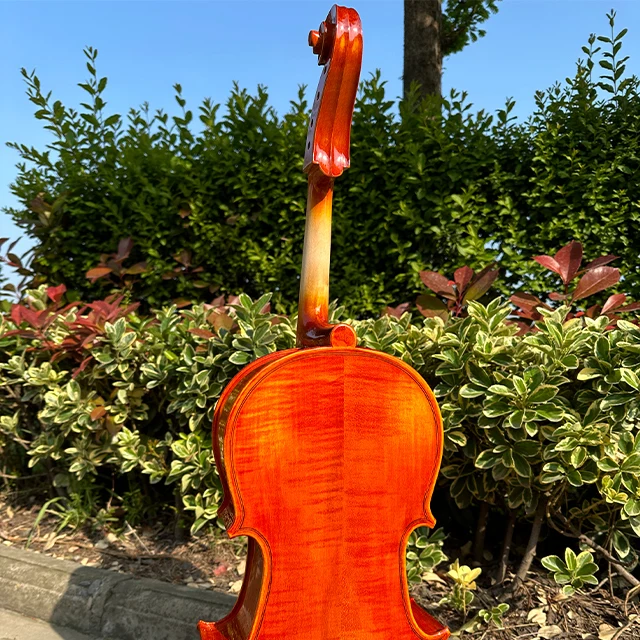 1/16-4/4 High Quality Customized Cello Solid Wooden Cello Pure Handmade Flamed Cello