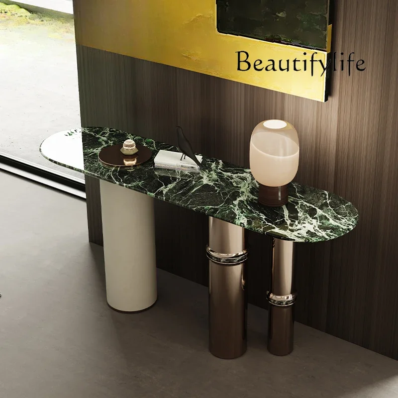 M Italian Modern Light Luxury Stone/original High-end Natural Marble Entrance Table