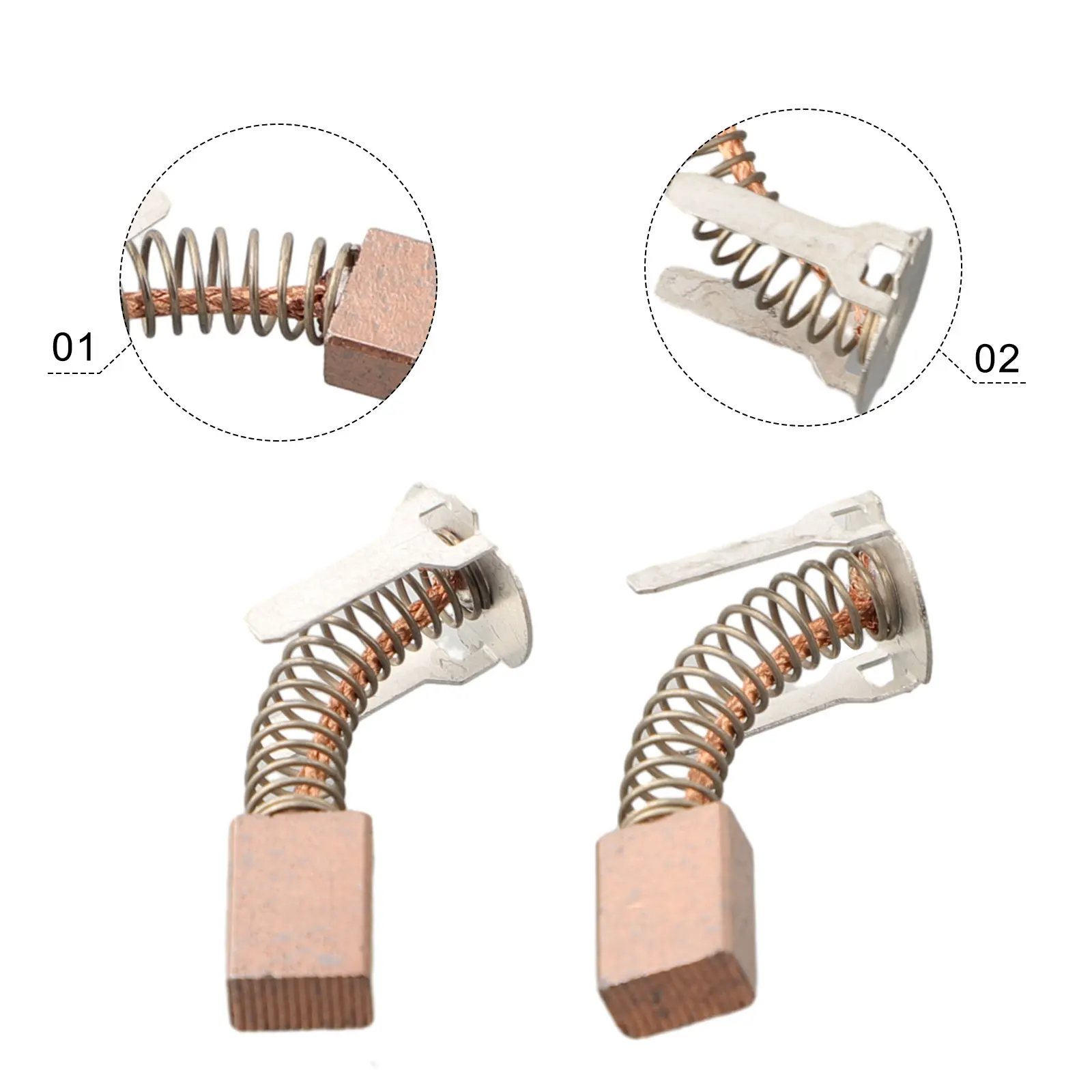 High Quality Practical Brand New Carbon Brush Motor Carbon Brush Replace 4.6*7.9*11.8mm Carbon & Metal  High Quality