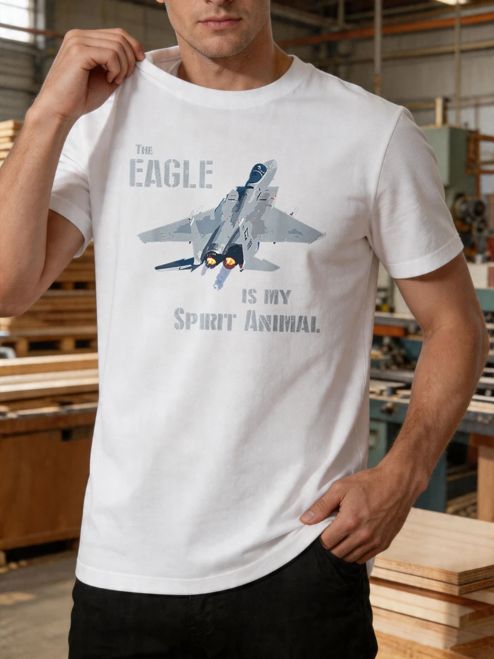 Men's F-15 Fighter Jet T-Shirt Aviation Short Sleeve Top F-15 Aircraft Print Lightweight Casual Shirt Suitable for Casual Attire