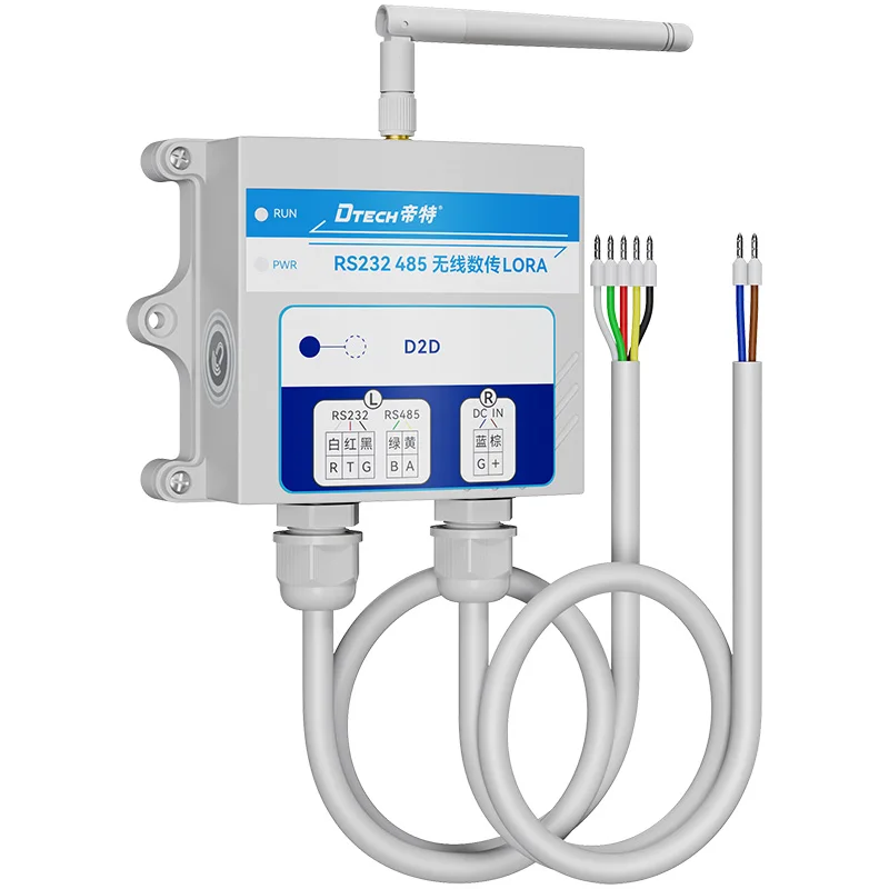 5km Wireless Data Transmission Station DTU RS232/RS485 to LoRa Modem Converter