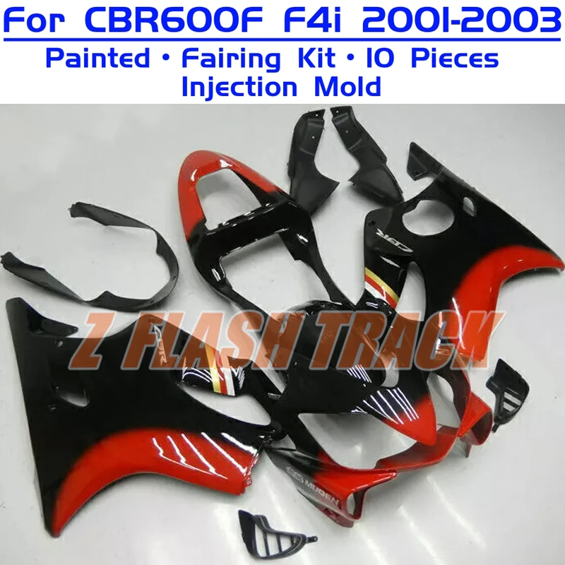 For Honda CBR600F CBR600 F CBR 600F 600 F4i 2001 2002 2003 Cowl Body Fairing Kit Bodywork ABS Injection Mold Plastic Red Black