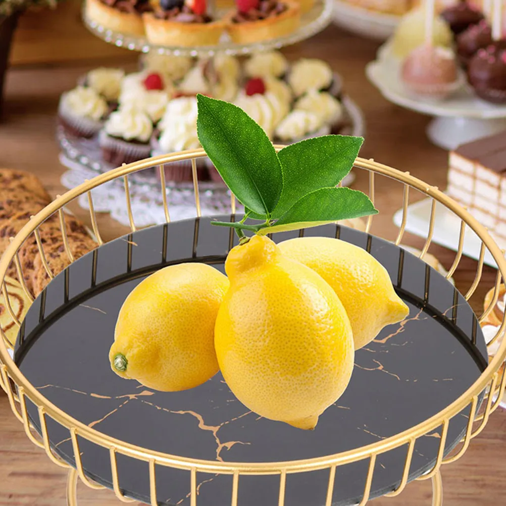 Metal Wire Fruit Basket Elegant Decorative Desktop Refreshment Holder Fruit Tray Bread Dessert Storage Multi Functional