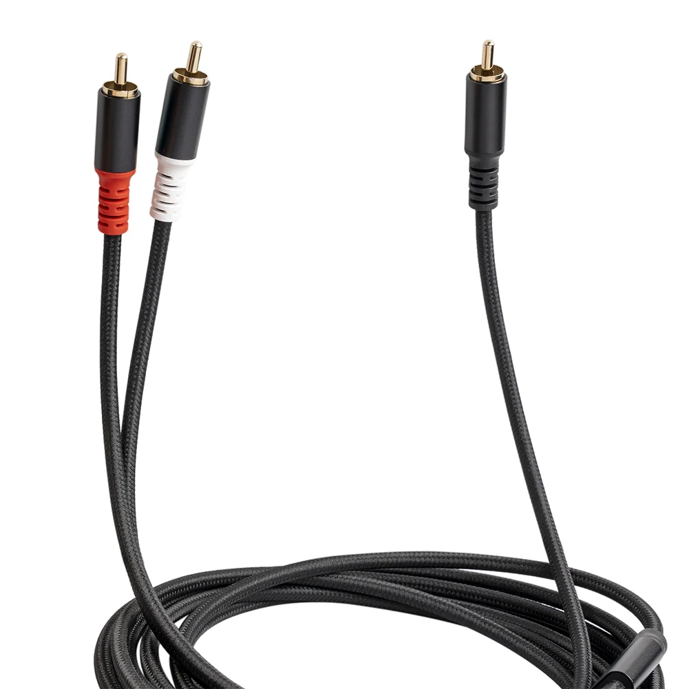 Kabel RCA 1/2/3/5M z pozłacanymi wtykami RCA AUX Y Elastyczny kabel audio do kina domowego HDTV Wzmacniacze Głośniki