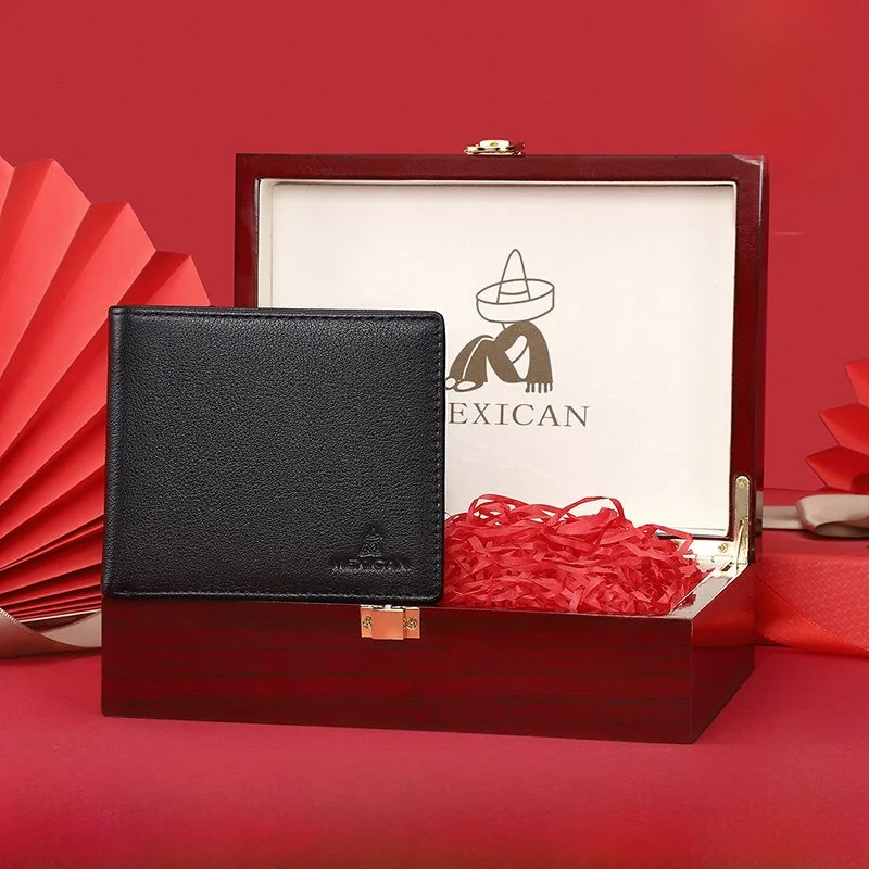 genuine-leather-short-wallet-for-men-multi-card-slot-business-gift-in-gift-box-calfskin-leather-wallet-compact-size