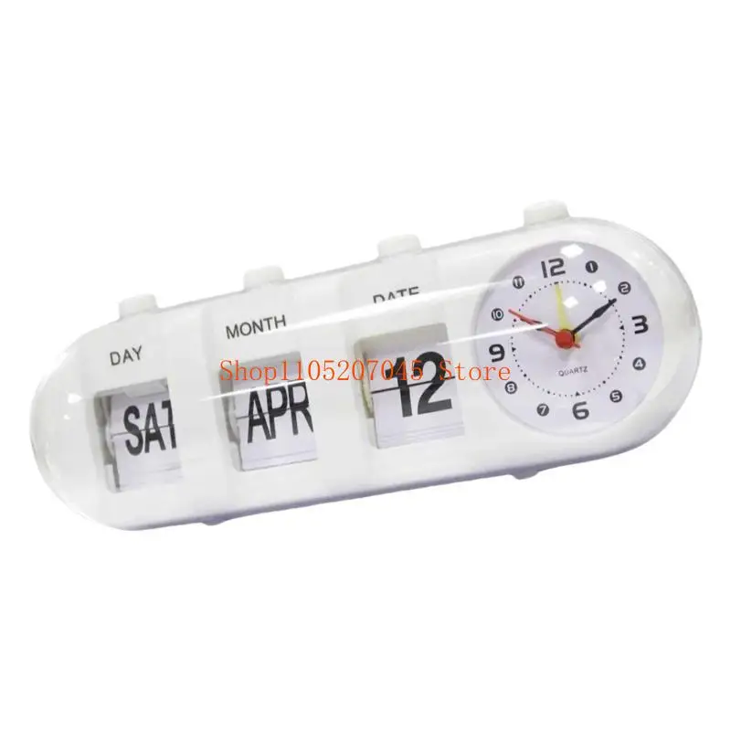 37cd Unique Designs Modern Quartzs Flip Down Clock With Easy Setup for Public Spaces Office Home Decoration Daily Convenience