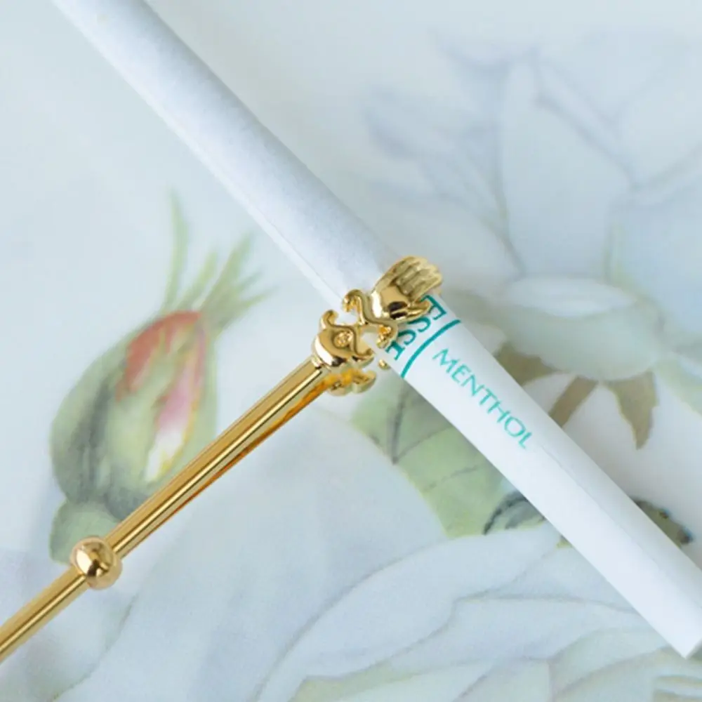 

Качественный маленький зажим для кольца для сигарет, металлический защитный держатель для сигарет, регулируемый зажим для сигарет для женщин