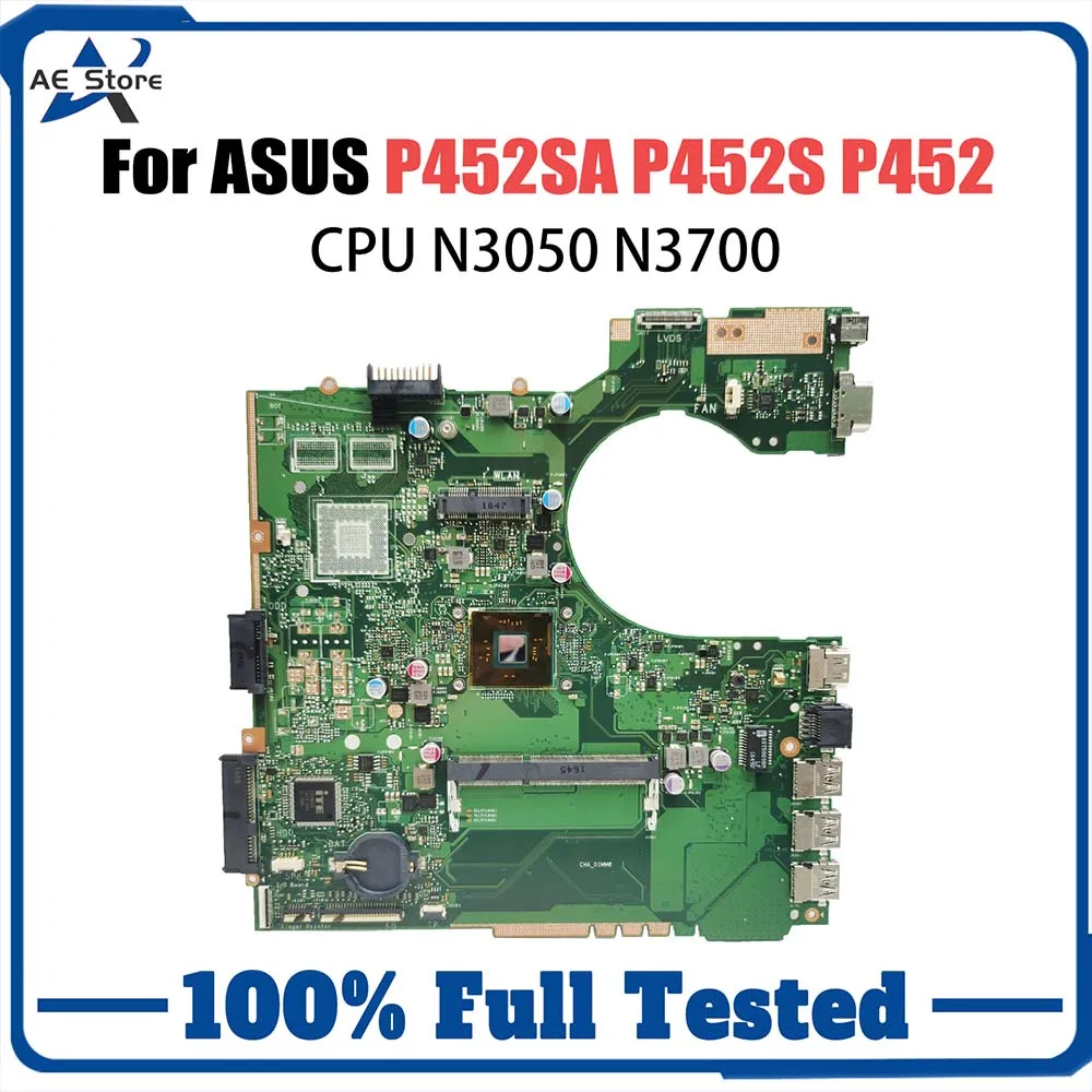 Laptop Motherboard For ASUS P2420SJ P452SA PE452SA PX452SA PX452SJ Computer Mainboard CPU N3050 N3700 DDR3L UMA 100% Working