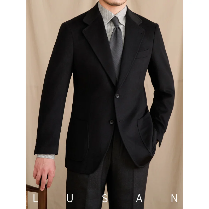 

Mr. Lu San, осенне-зимний толстый костюм в итальянском стиле в стиле ретро для мужчин, 50% шерстяной пригородный британский приталенный пиджак, модный