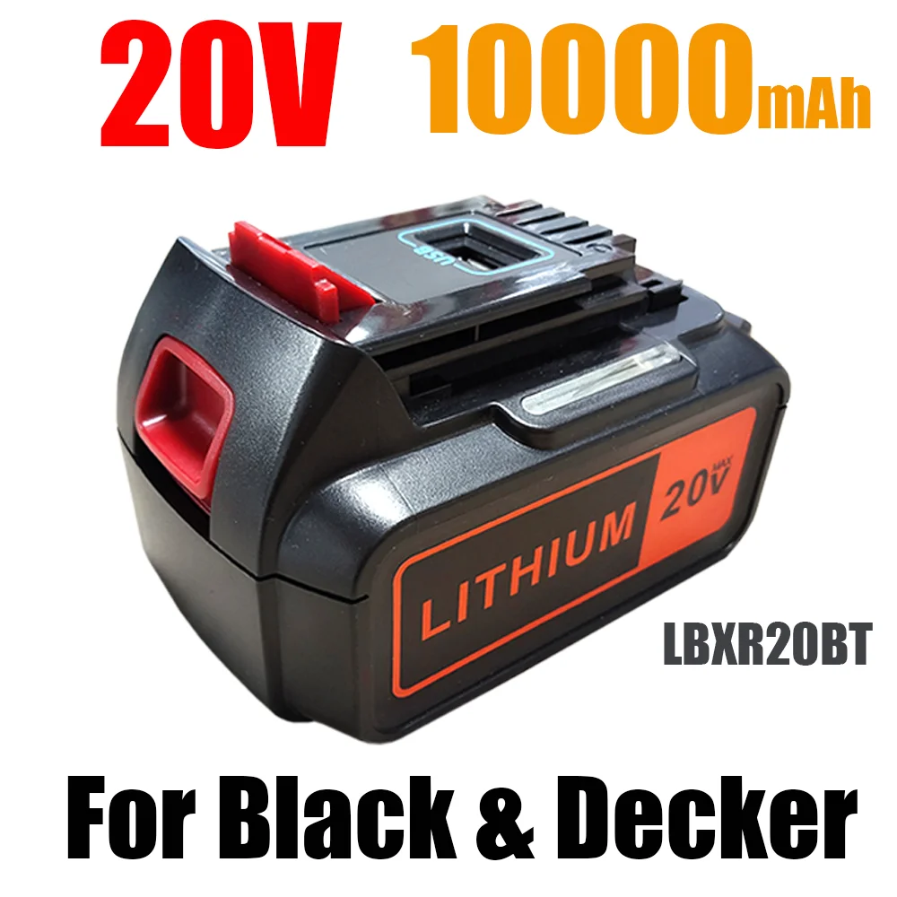 20V 6000mAh Replacement Battery For Black&Decker LBXR20 LBXR20BT LB20 LBX20 LB2X4020-OPE LST220 Li-ion Power Tool Battery