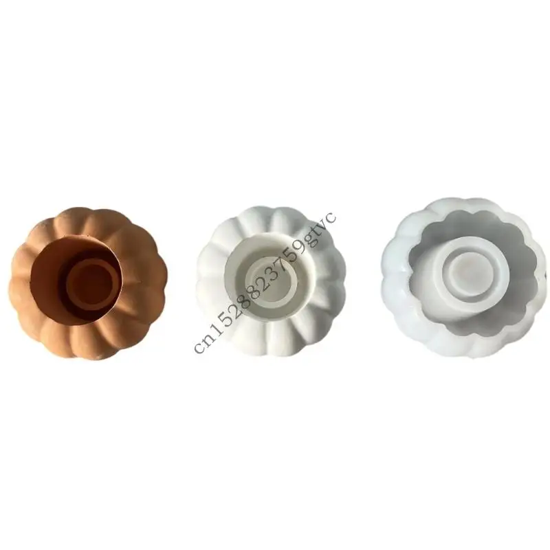 

D0UF Halloween Pumpkin Holders Accessory Silicone Mold Sturdy Chocolate Crafting Flexible Easy Release