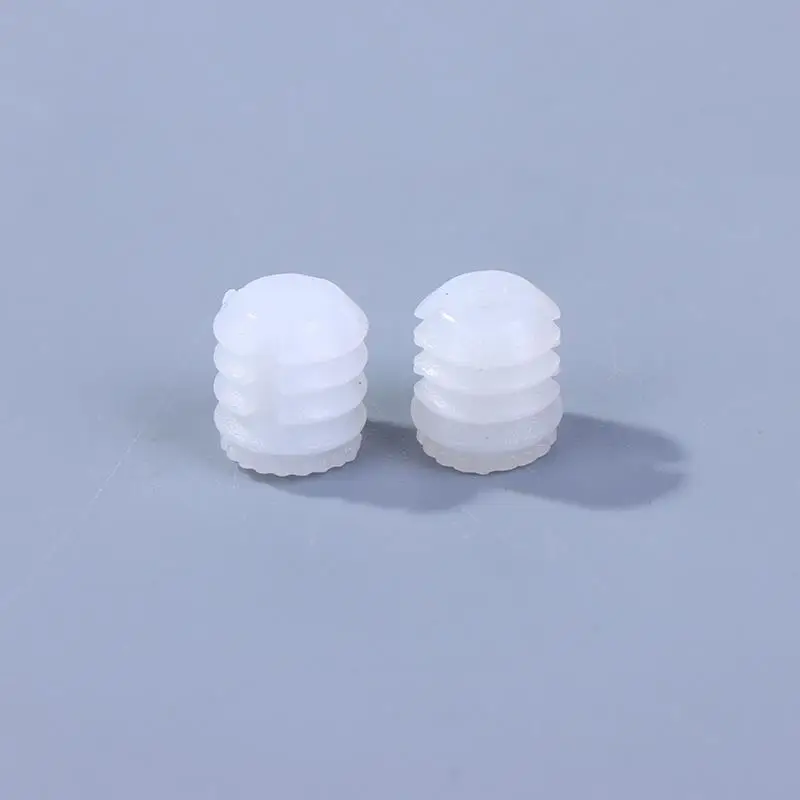 100pc White Plastic Dowels Durable Nut Kit Screw Dowel Inserts Bathroom Kitchen Plastic Pre-embedded Rubber Pellets