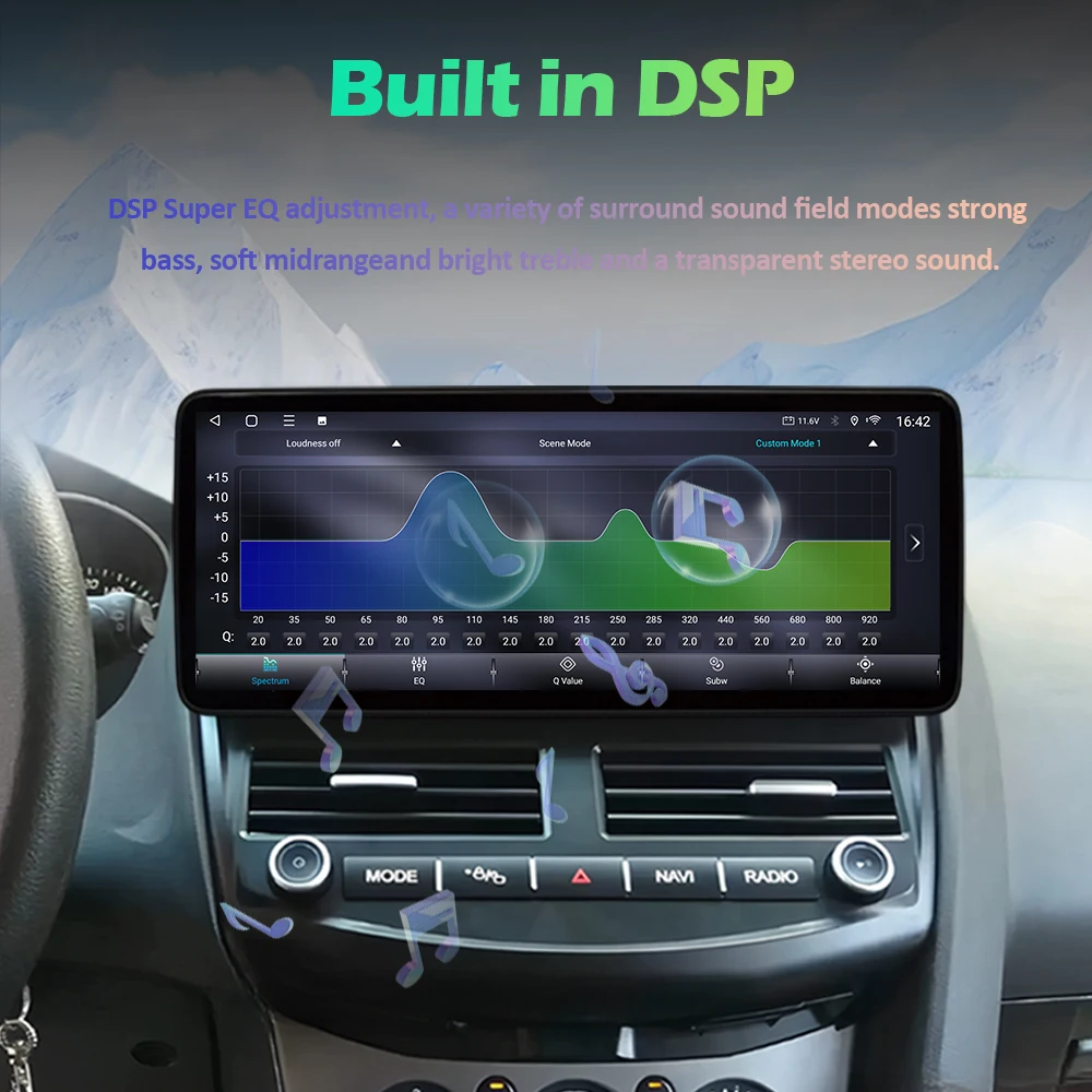 GPS Navigation For TOYOTA RAV4 2007-2012 Touch Screen Wireless Carplay Android 15 Car Radio Multimedia Player DSP Stereo BT QLED
