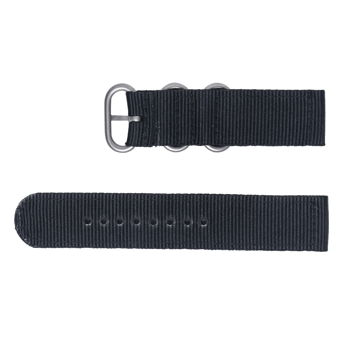 

24Mm Nylon Watch Band Durable Seamless Strap Scratch-Resistant For Fitness Swimming Diving Outdoor 2-Joint Wristband Accessory