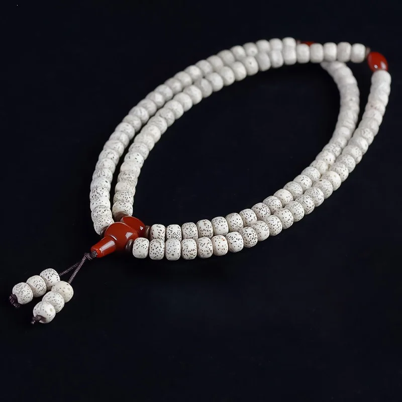 Moon Bodhi 18 Seed Loose Buddhist Prayer Bracelet 108 Beads Agate Style