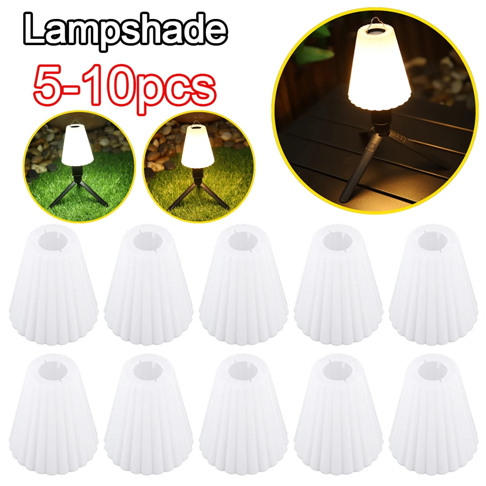 5-10pcs Outdoor Camping Light Lamp Shade Replacement Flashlight Lampshade Bedroom Bedside Dust Cover Lighting Accessories