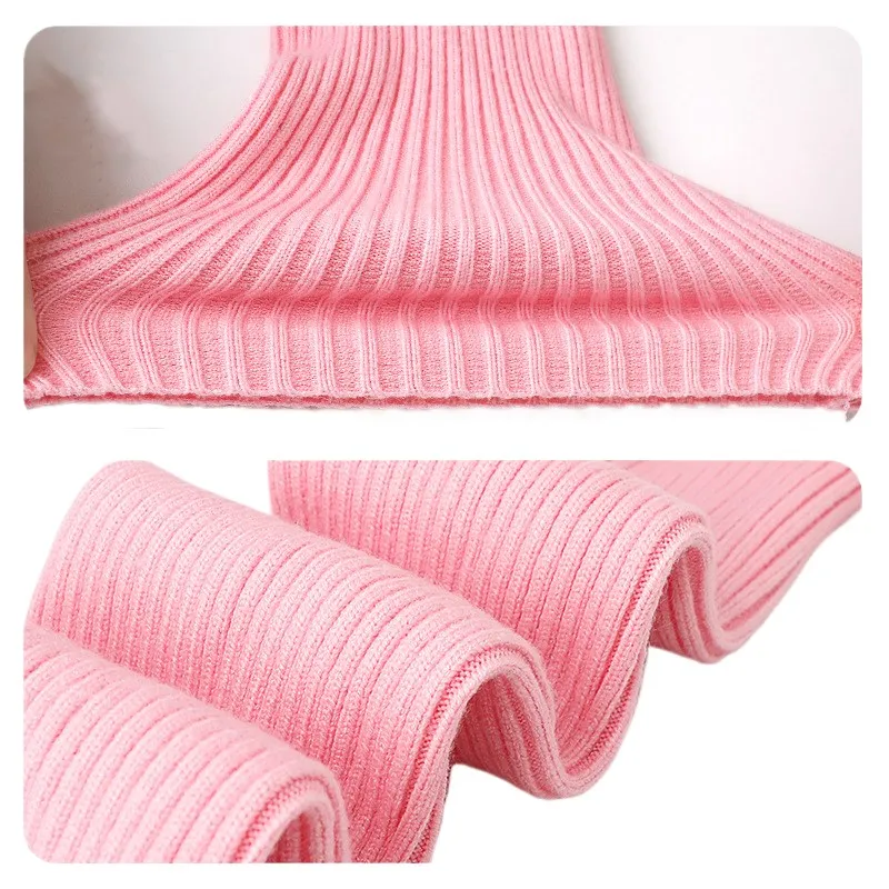 Ballet Dance Leg Warmers para mulheres, wrappers corpo alto da coxa, meias longas térmicas sobre o joelho, malha com nervuras retas, estribo, 65cm