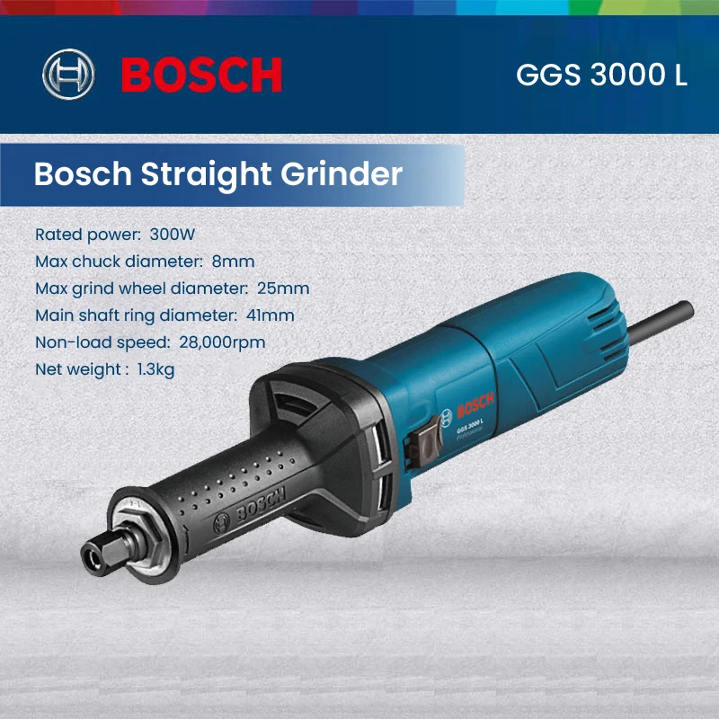 BOSCH GGS 3000 L Professional Straight Grinder 300W Electric Grinder Grinding Machine 28000RPM 8MM Chuck Diameter Power Tool