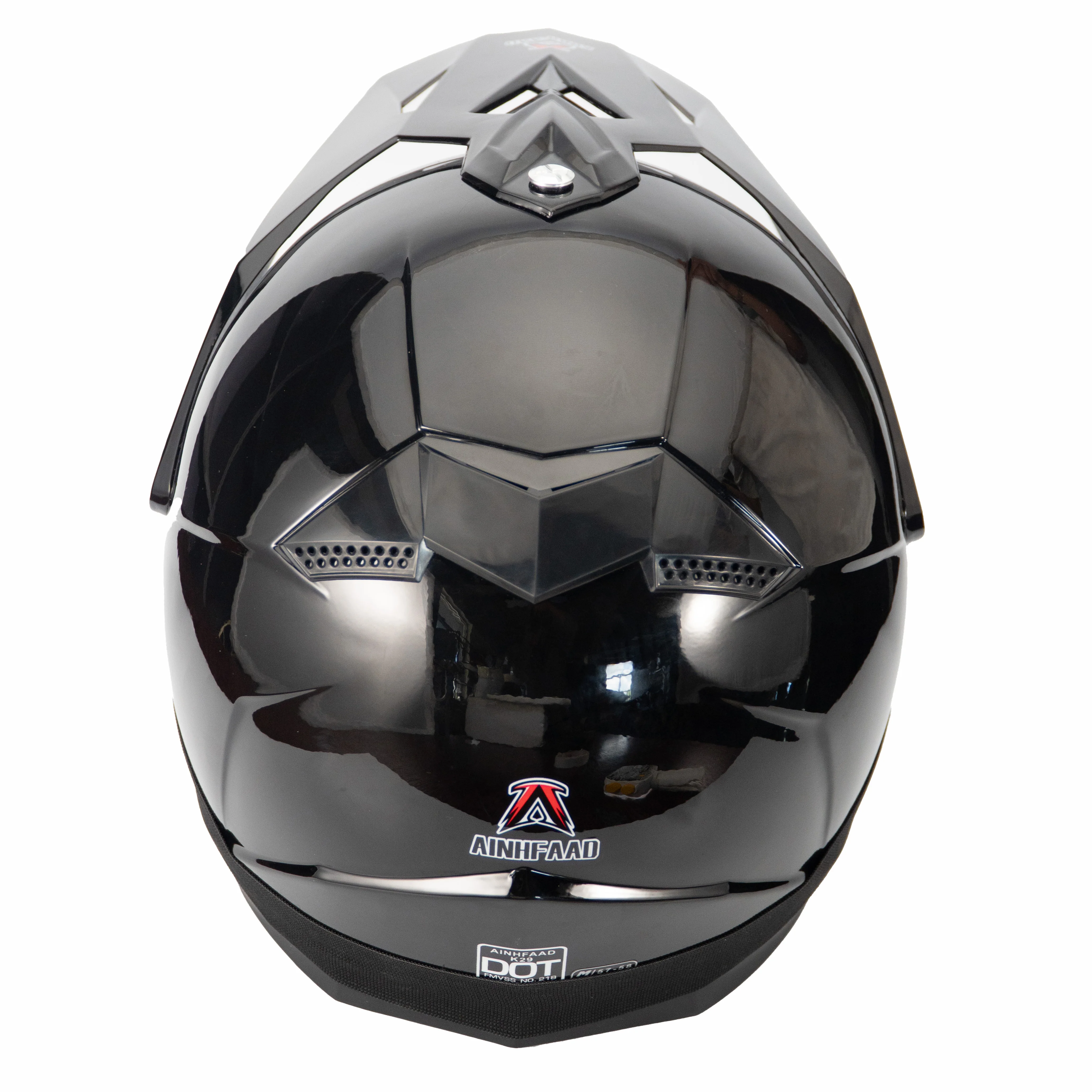 bright black Off-road helmet Motorcycle helmet Electric vehicle riding bicycle helmet Full helmet Cool handsome Ventilated