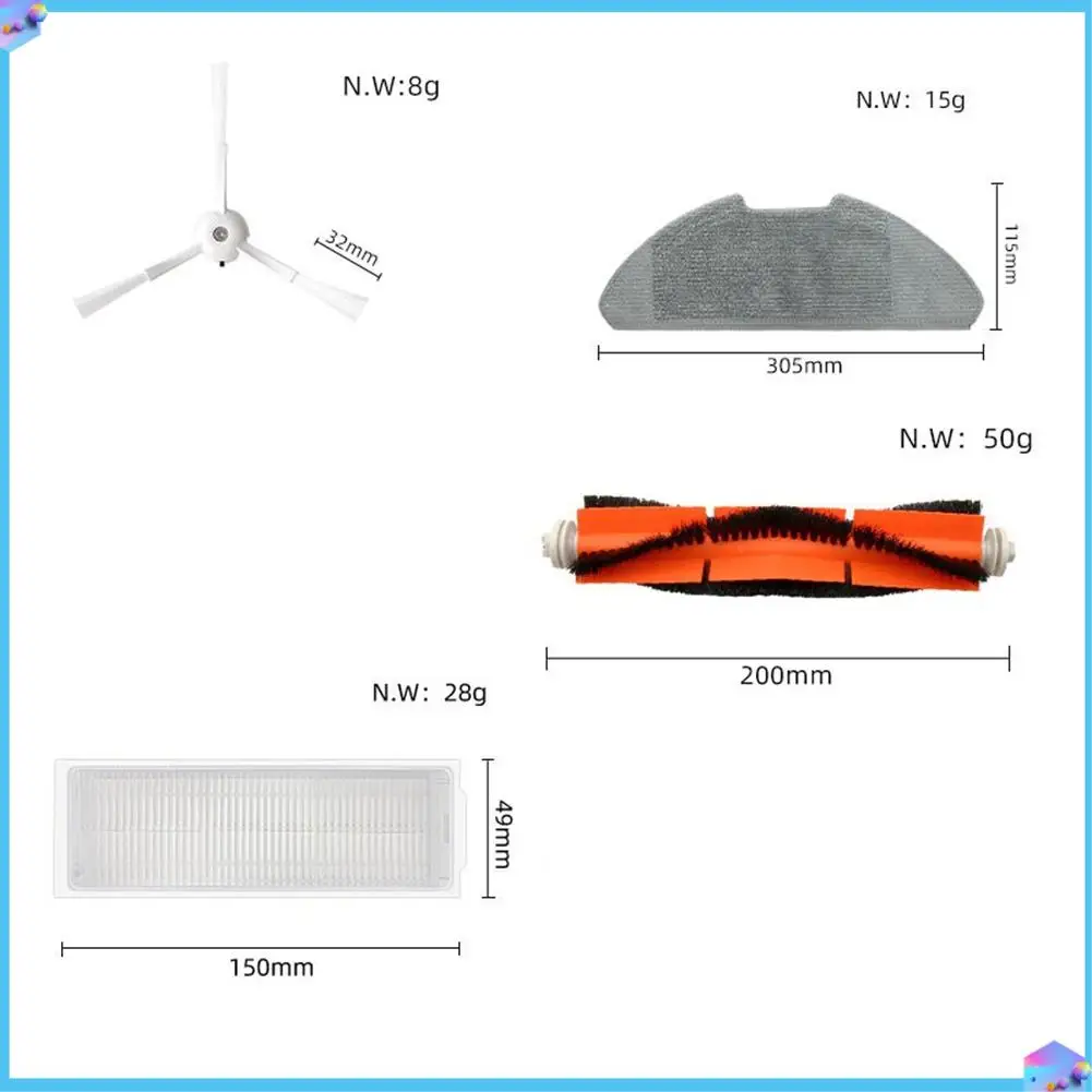 

A43T Hepa Filter For Xiaomi Robot Vacuum-Mop 2 Pro MJST1SHW Mop Cloth Main Side Brush Mijia Vacuum Cleaner Accessories