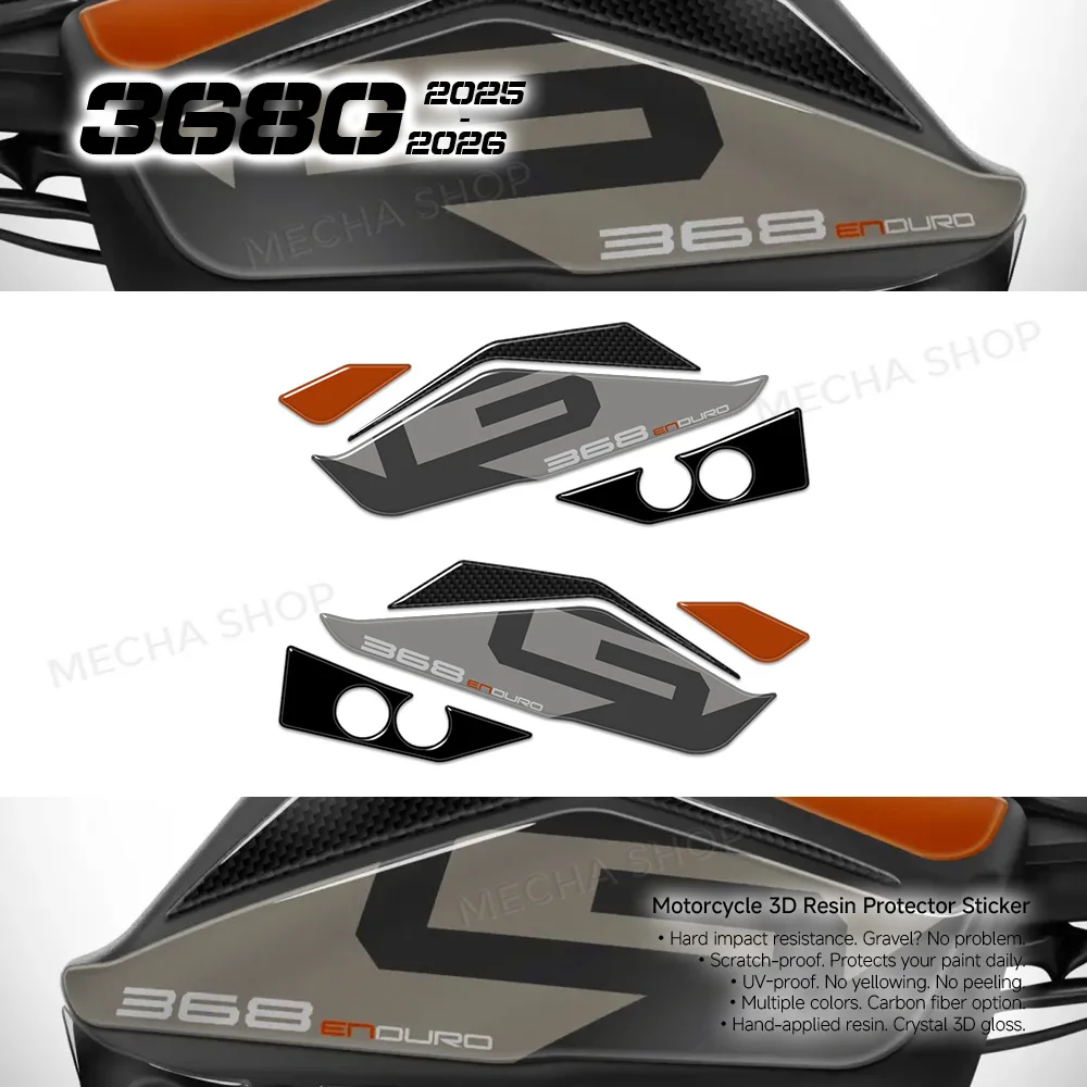 3D Hand Guard Protection Sticker Kit For Zontes 368G 2025 2026 Accessories Motorcycle Hand Guard Fairing Decoration Sticker