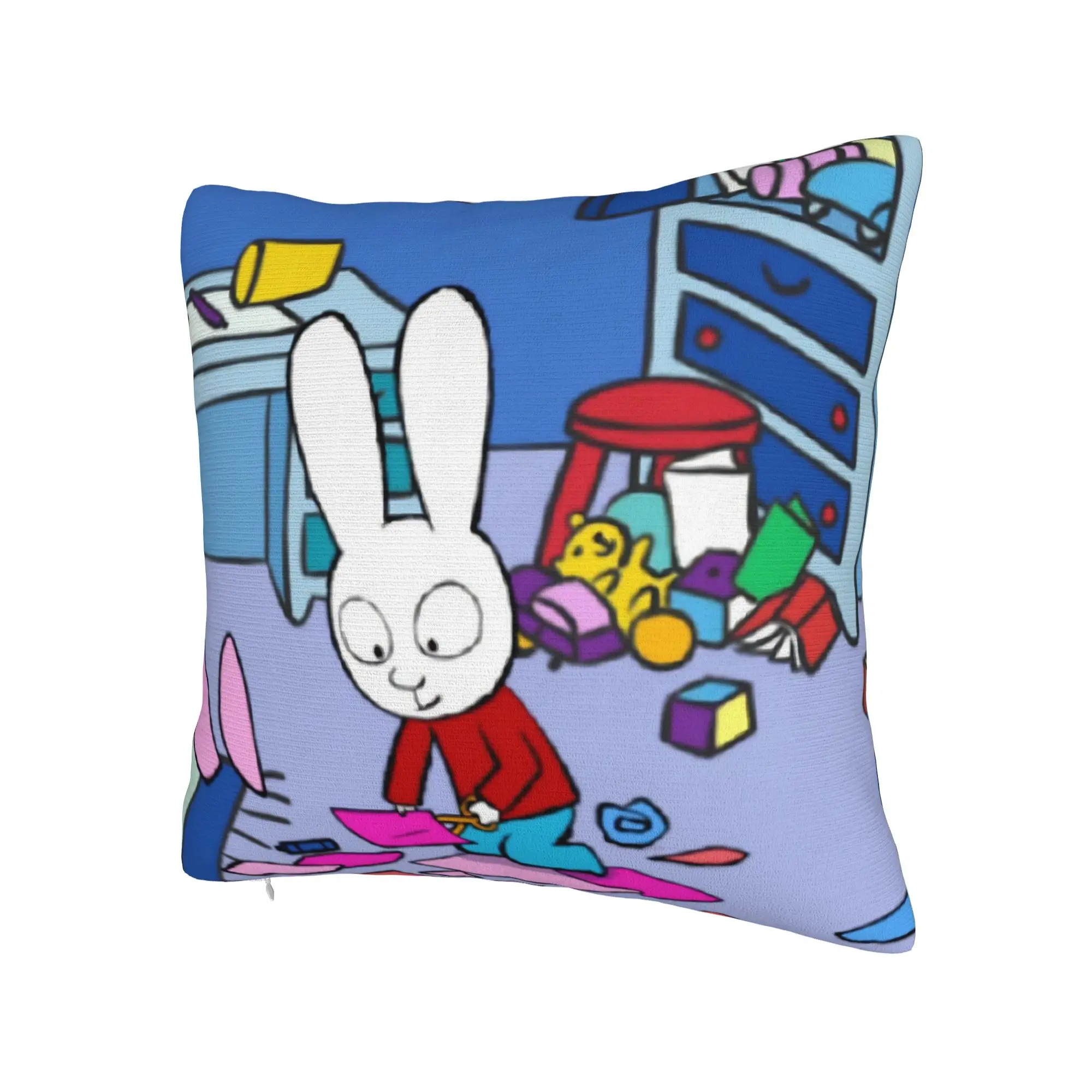 Simon Super Rabbit Pillowcases Merch Soft Cushion Cover Decorations  Pillow Case Cover Seater Multi-Size