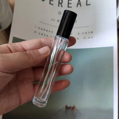 10 teile/los 10 ml Transparent Glas parfüm Spray Flasche Probe Glas Fläschchen Tragbare Mini Parfüm Zerstäuber Gold Silber Kappe