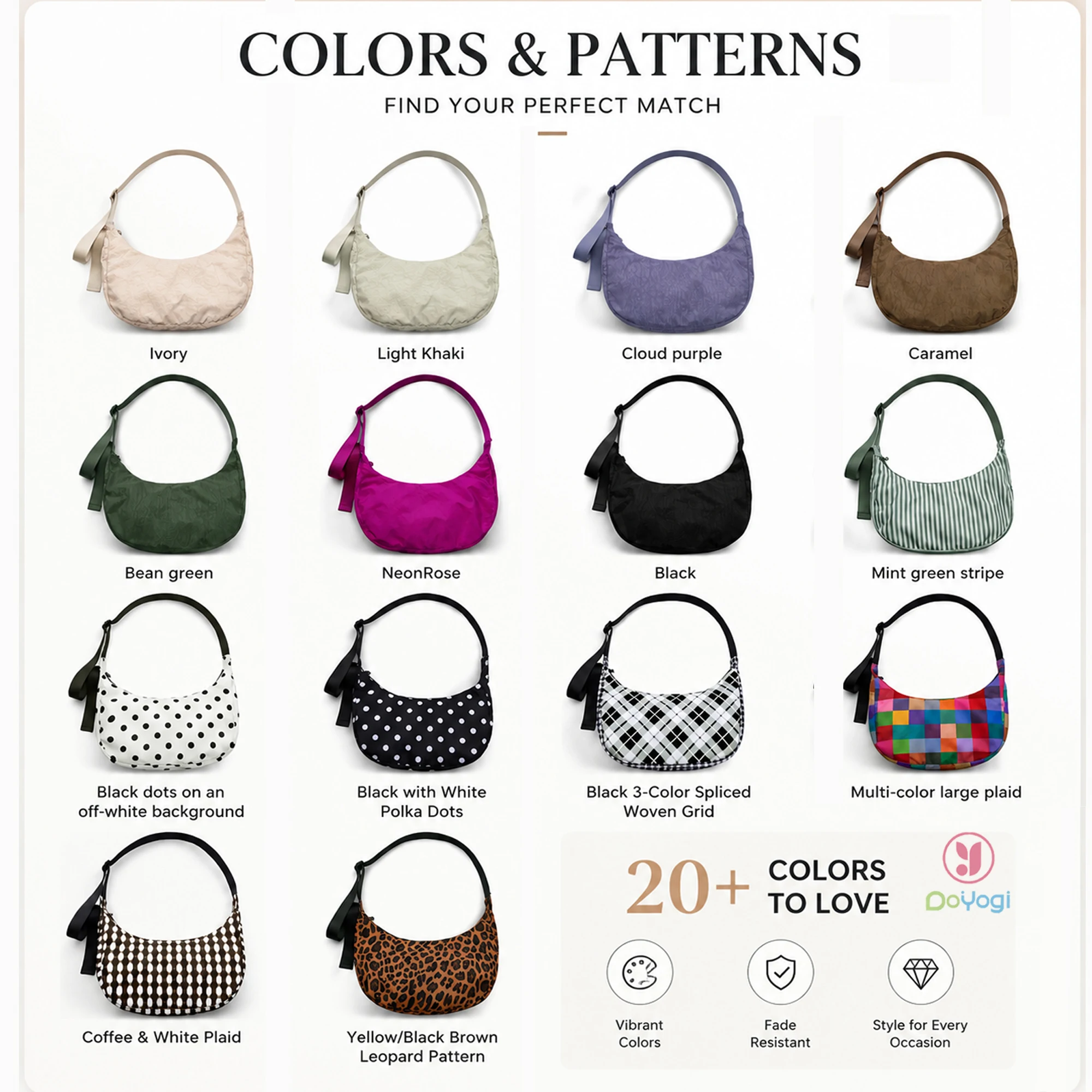 Medium Nylon Crescent Bag Nylo - Half Moon Crescent recension och pris