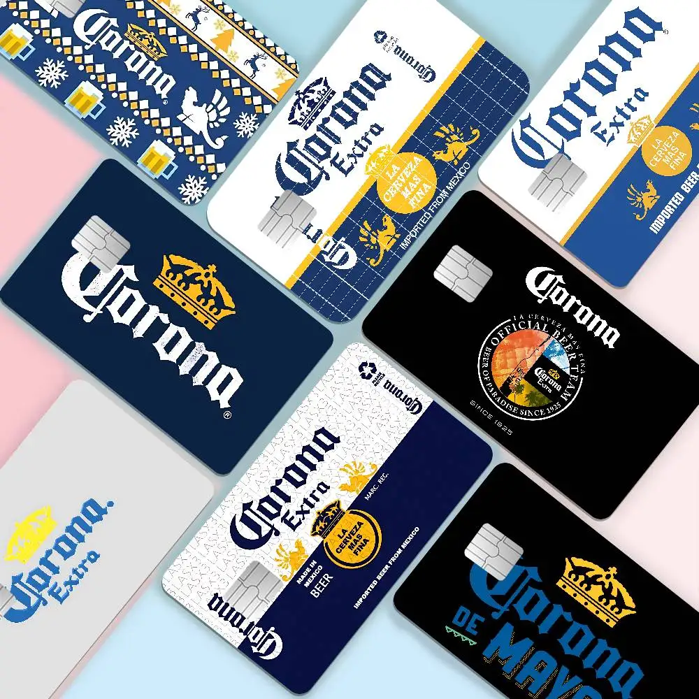C-Corona E-Extra Beer Game Film Cover Sticker Case for Small Chip Credit Debit Card Front Side