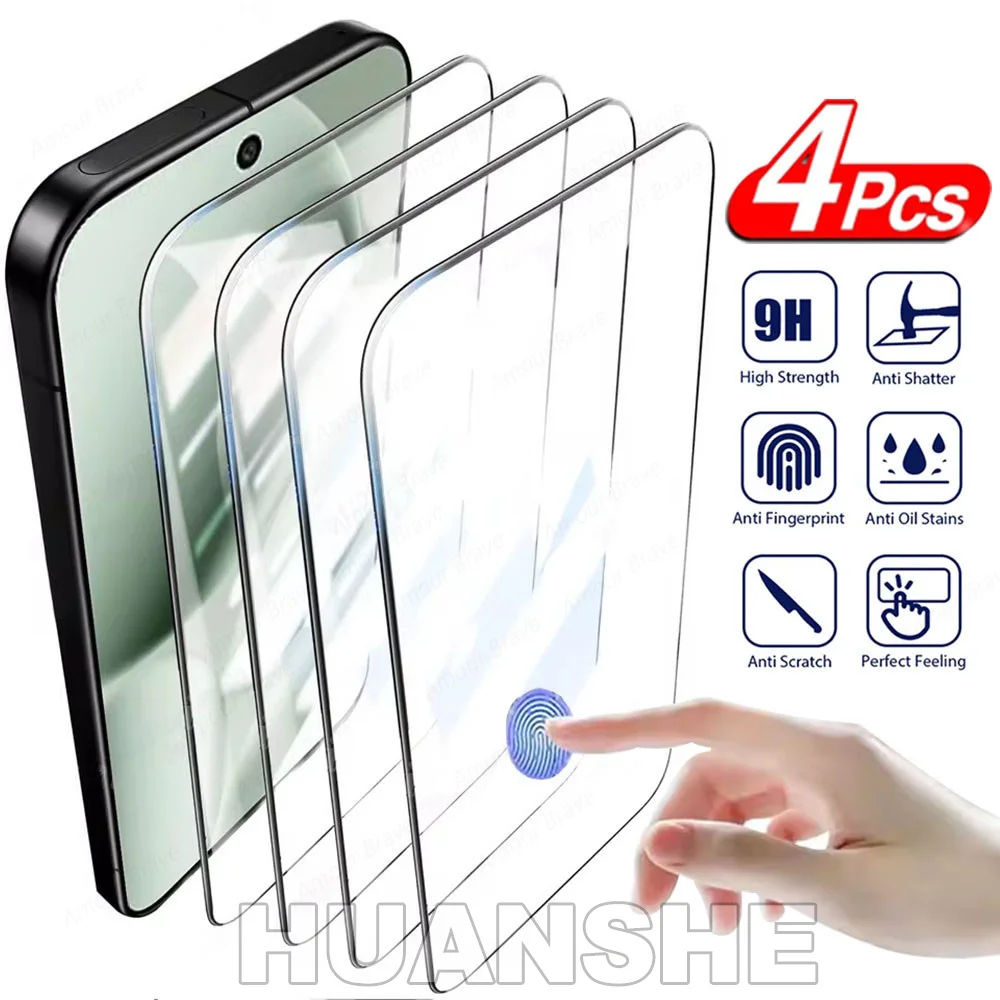 

4PCS Clear Tempered Glass Screen Protector for Google Pixel 10 Pro XL 9 Pro XL 8 Pro XL 10 9 8 10A 9A 8A 7A 6A