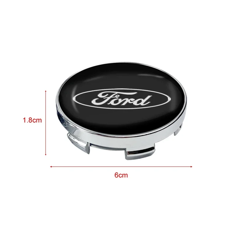 4pcs 56/60mm Car Auto Wheel Center Cover Badge Stickers Hub Cap Replacement For Ford Ranger Focus Kuga Mustang S-MAX Transit