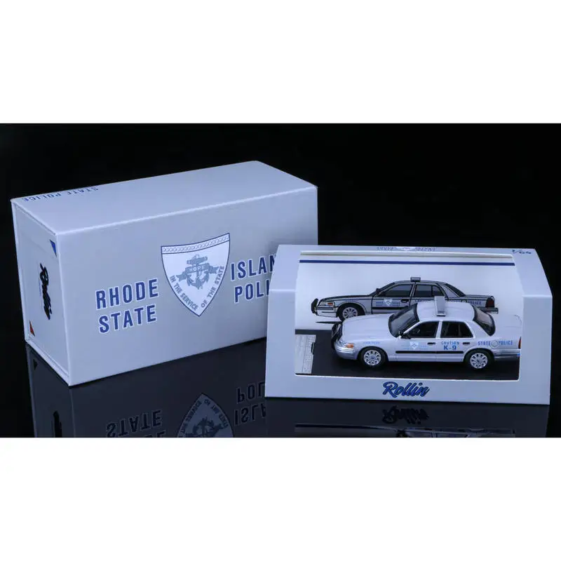 Rollin 1/64 RISP K-9 Police Car Ford CV Diecast Car Model Alloy Simulation Collection Toy Gift For Boys#peetyeee - view 3