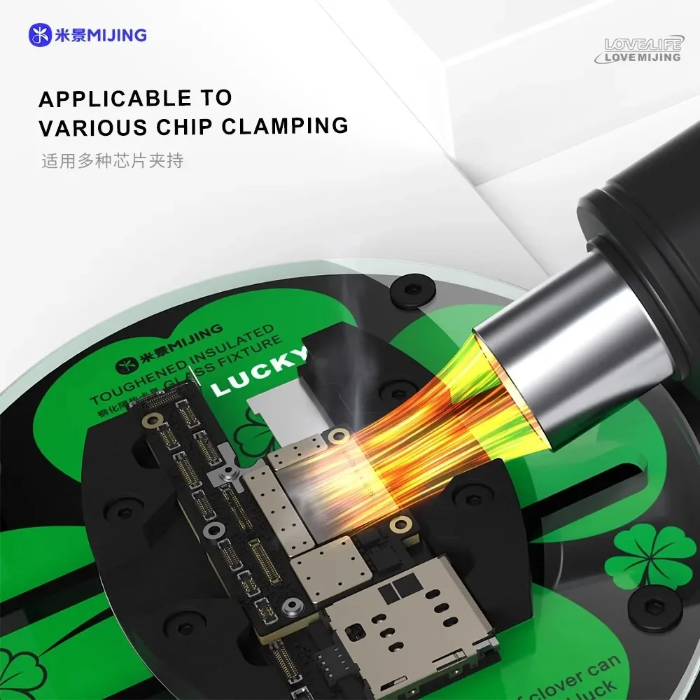 Mijing GK18 GK19 Universal Fixture Mobile Phone PCB Circular Glass Motherboard Soldering CPU IC Chip Glue Removal Repair Clamp