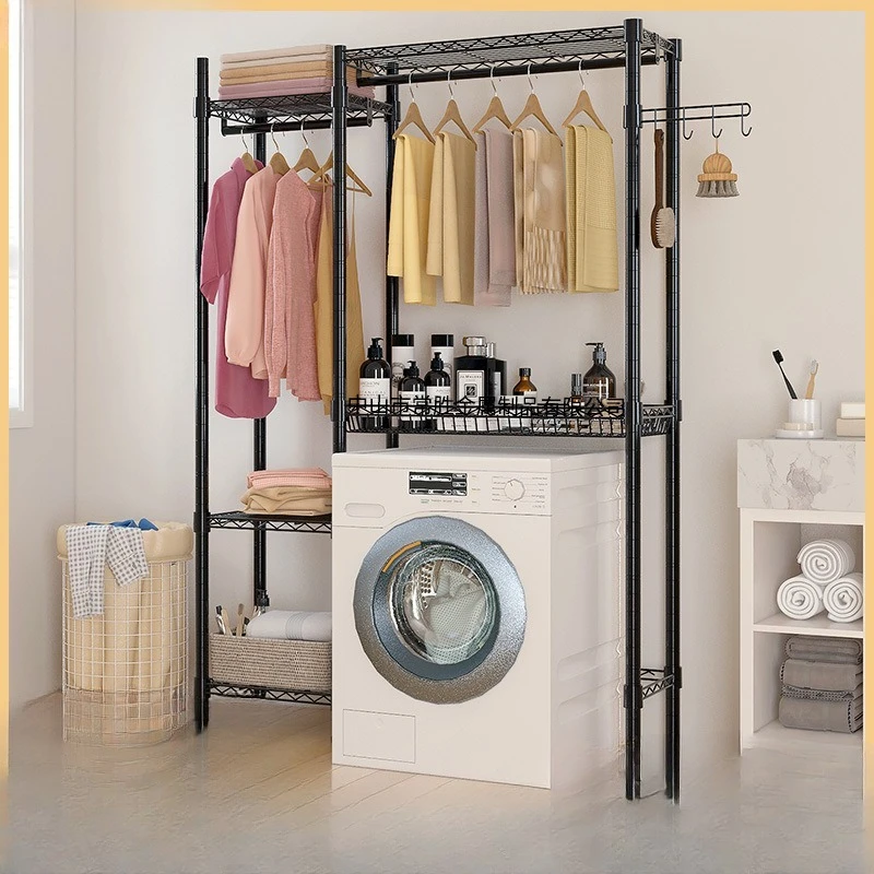 

Simple washing machine rack, balcony drying rack, drum pulsator, floor-to-ceiling storage, washing machine rack above