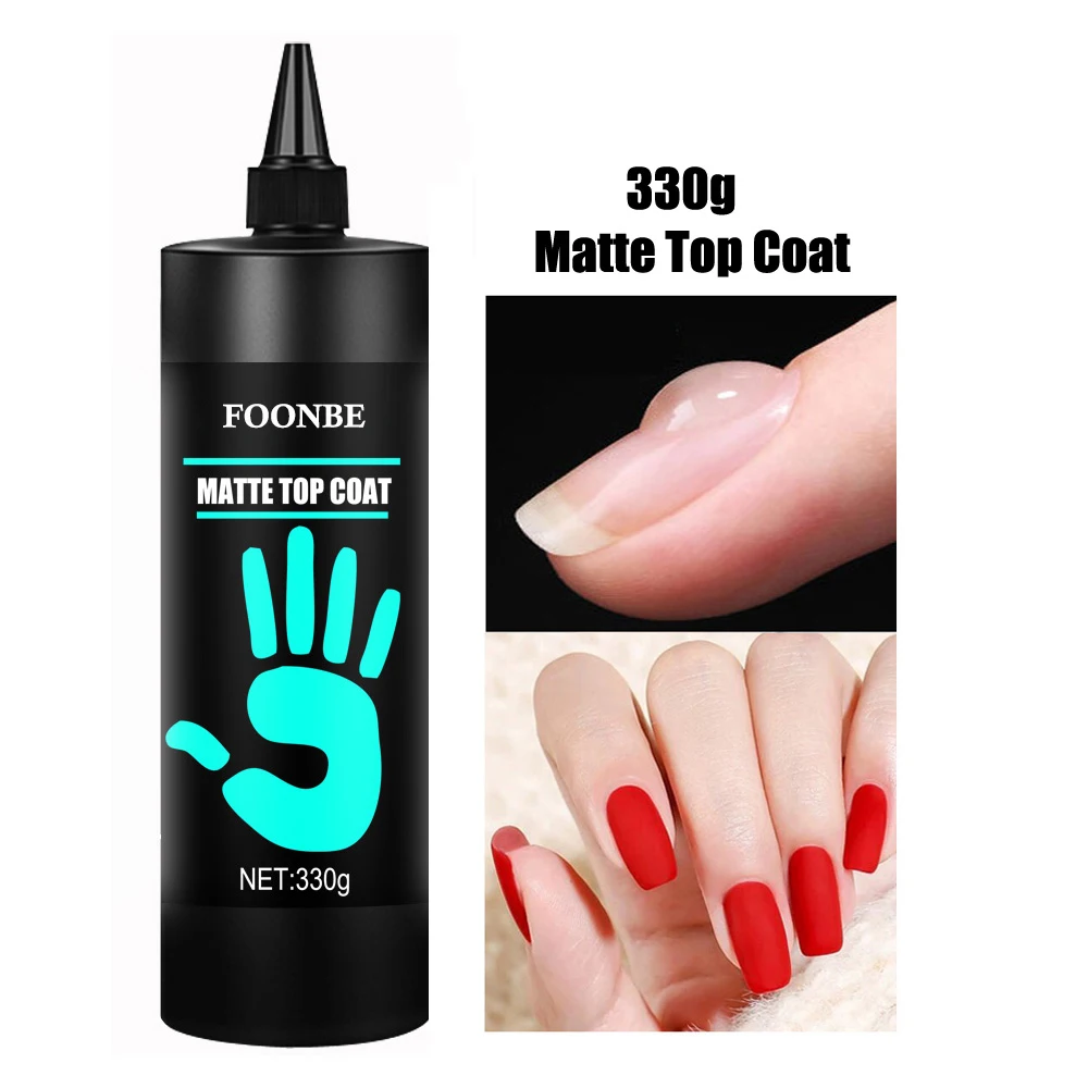 Foonbe 330g Super couche de finition Gel vernis à ongles UV trempé couche de finition sans essuyage scellant Gel finition manucure Nail Art Salon qualité