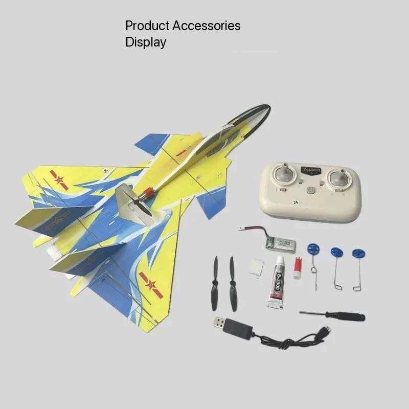 2.4G 3 Channel RC Jet Plane Auto Balance EPP Foam Fighter Aircraft KPQ-J20 Remote Control Glider Toy