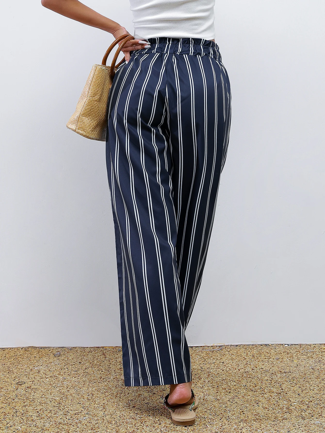 Womens Trousers Digital Printing fashion Elegant Casual japanese style European and American Korean Style
