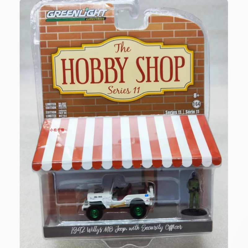 GreenLight 1:64 Scale 1942 Willis MB Jeep With Doll Green machine Simulation Alloy Car Model Classic Adult Souvenir Gift