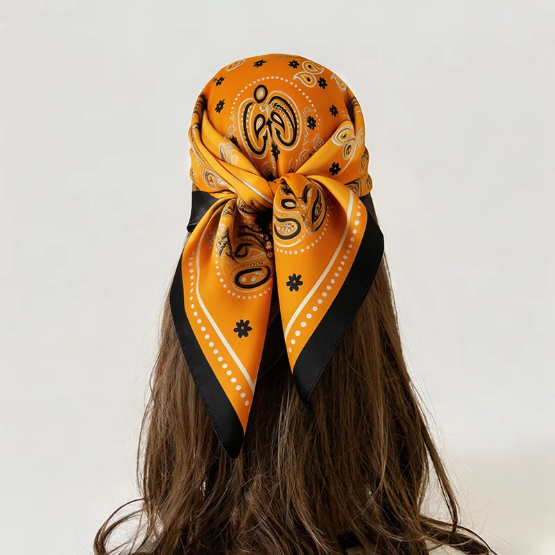 

Print Scarf Turban Hijab Women's Fashion Square Headscarf Handkerchief Bandana Neckerchief Headband Shawl Windproof Luxury Wraps