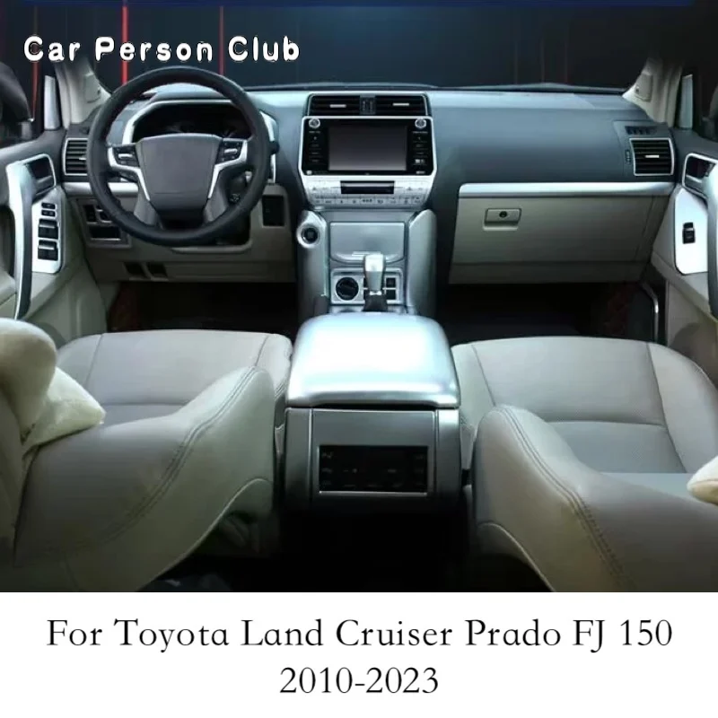For 2010-2023 Toyota LAND CRUISER PRADO FJ 150 Central Armrest Box Storage Panel Cover Trims Car Interior Accessories