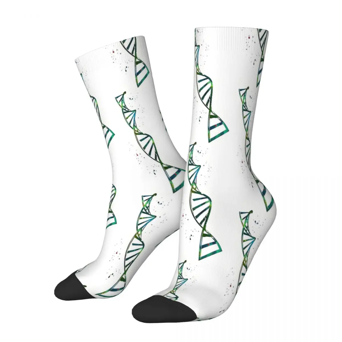 Double Helix Spiral Structure DNA Genetics Socks Male Mens Women Summer Stockings Polyester