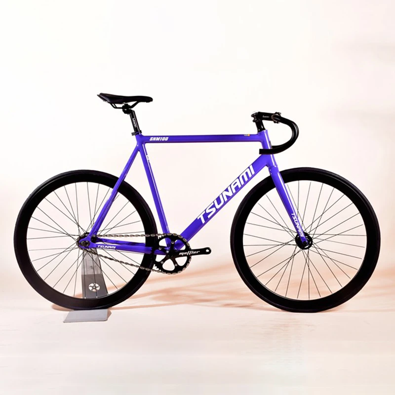 Tsunami Fixed Gear Bike SNM100 Aluminum Alloy Frame Fixie Single Speed Bicycle 700C Fits V-brakes For Daily Commuting