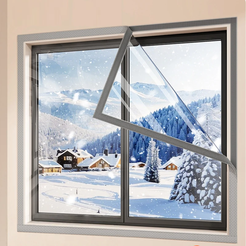 Multi-size Transparent Window Insulation Film Winter Warm Thickening Cold Wind Blocking Seal Window Film Durable Insulation Kit