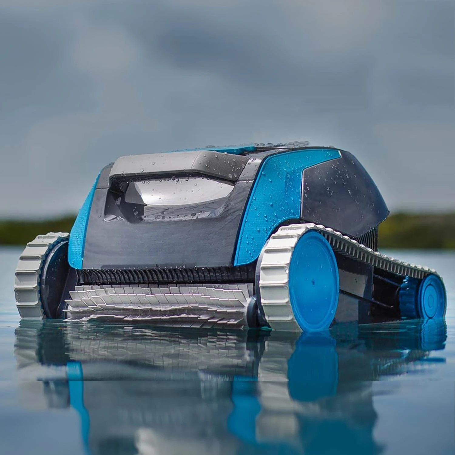 Escape Robotic Pool Cleaner  Massive Top-Loading Filter, Dual Motors, HyperBrush, HyperGrip Tracks,, Custom